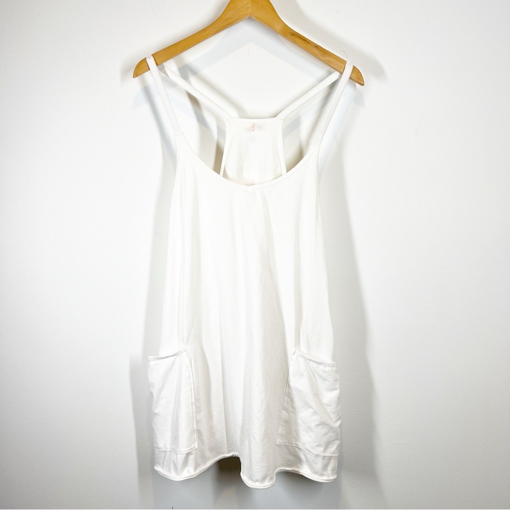 FP Movement by Free People White Mini Tank Dress with Pockets